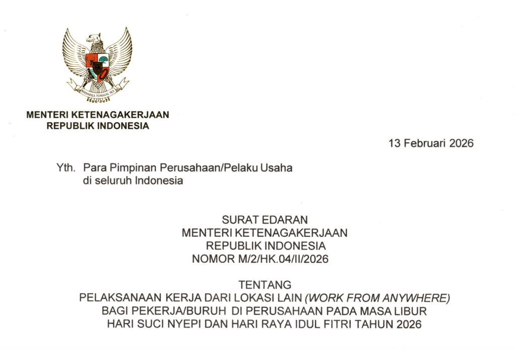 Menaker Izinkan Pekerja Swasta Kerja dari Mana Saja saat Libur Nyepi dan Idulfitri
