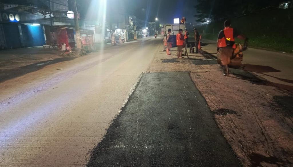 DBMSDA Kabupaten Tangerang Bergerak Cepat, Pemeliharaan Jalan di Pasar Kemis Dimulai