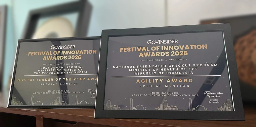 Kemenkes Raih Dua Penghargaan Inovasi Digital di Asia-Pasifik