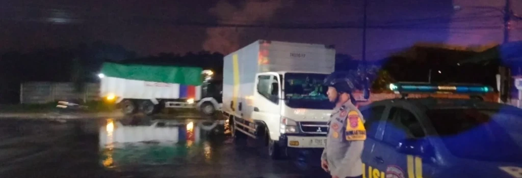 Polsek Ciwandan Gelar Patroli Malam, Sasar C3 dan Gangguan Kamtibmas