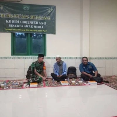 Kodim 0602/Serang dan Insan Pers Perkuat Sinergi Lewat Buka Puasa Bersama