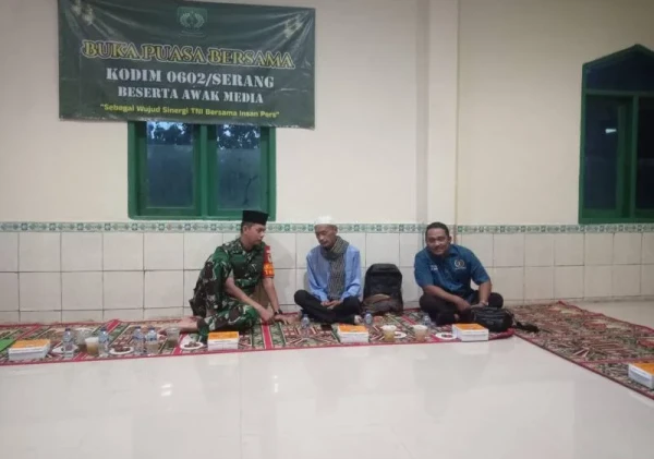 Kodim 0602/Serang dan Insan Pers Perkuat Sinergi Lewat Buka Puasa Bersama