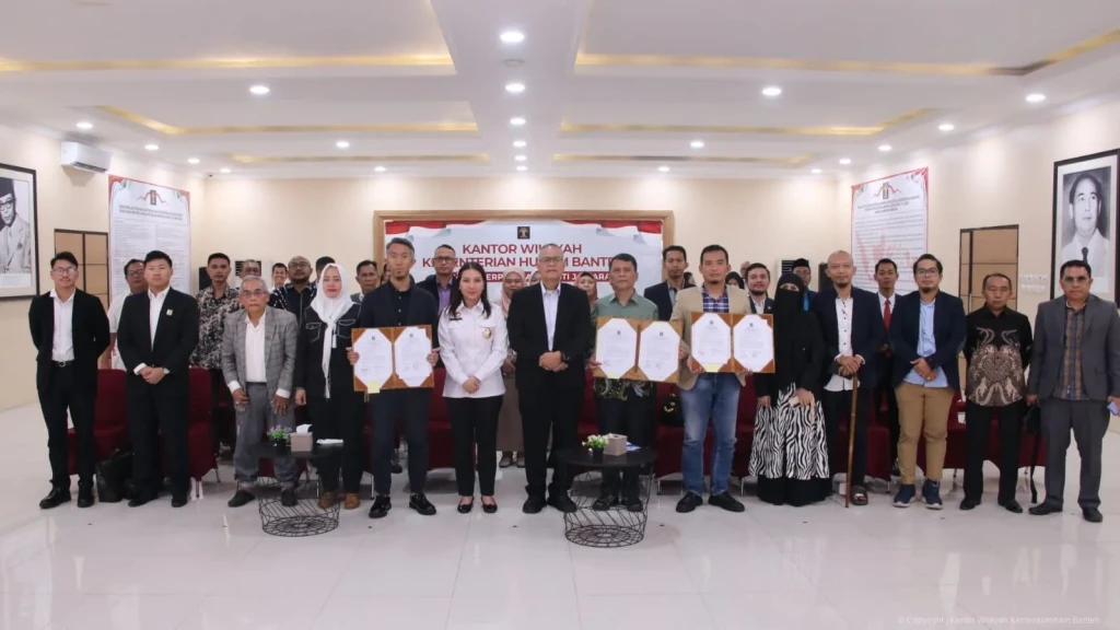 Kemenkum Banten Teken Kontrak dengan 29 OBH, Dorong Pelaporan dan Pendampingan Paralegal Desa