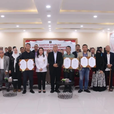 Kemenkum Banten Teken Kontrak dengan 29 OBH, Dorong Pelaporan dan Pendampingan Paralegal Desa