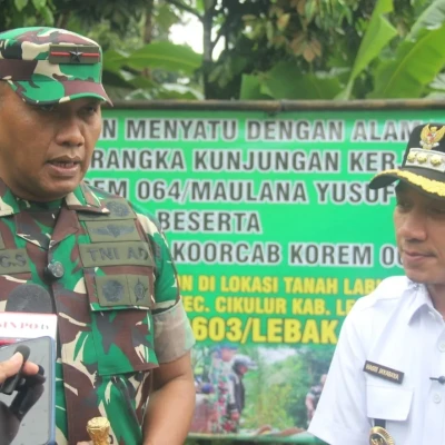 Danrem 064/Maulana Yusuf Tinjau Lokasi Program Karya Bakti di Lebak