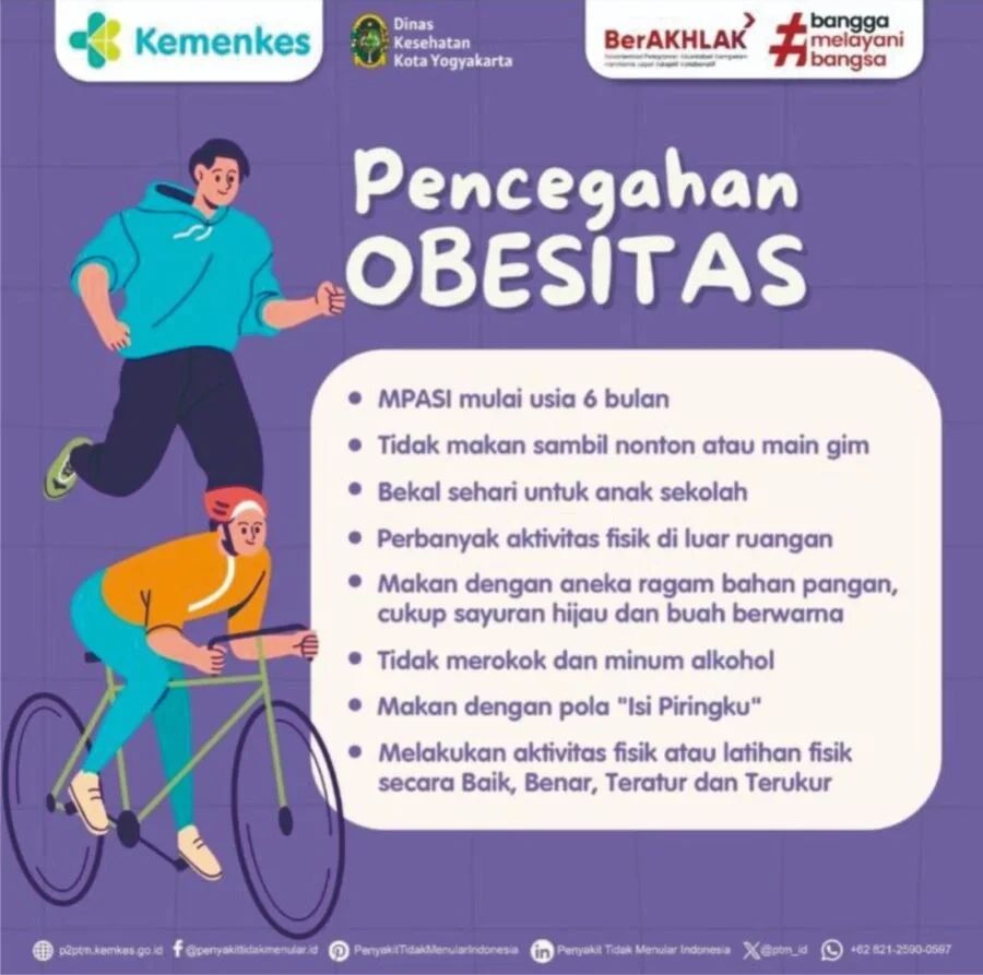 Dinas Kesehatan Yogyakarta Edukasi Warga Cegah Obesitas dengan Pola Hidup Sehat