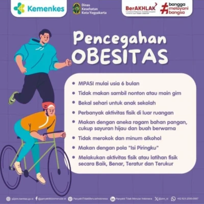 Dinas Kesehatan Yogyakarta Edukasi Warga Cegah Obesitas dengan Pola Hidup Sehat