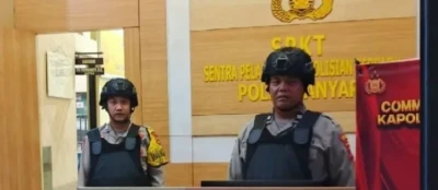 Polsek Anyar Cilegon Gelar Sispam Mako Rutin, Perketat Pengamanan Markas