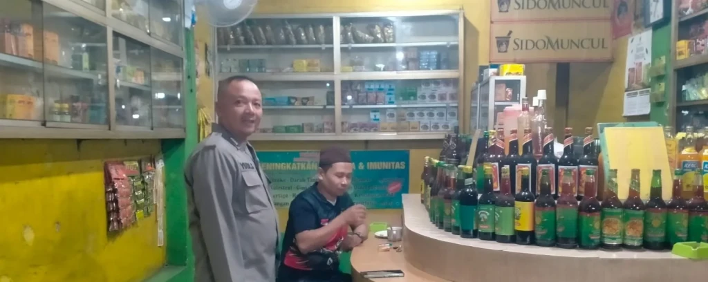 Polsek Baros Patroli KRYD, Himbau Pedagang Jamu Tak Jual Minuman Oplosan