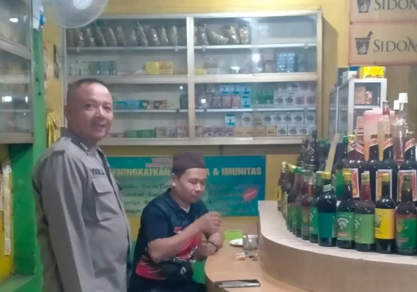 Polsek Baros Patroli KRYD, Himbau Pedagang Jamu Tak Jual Minuman Oplosan