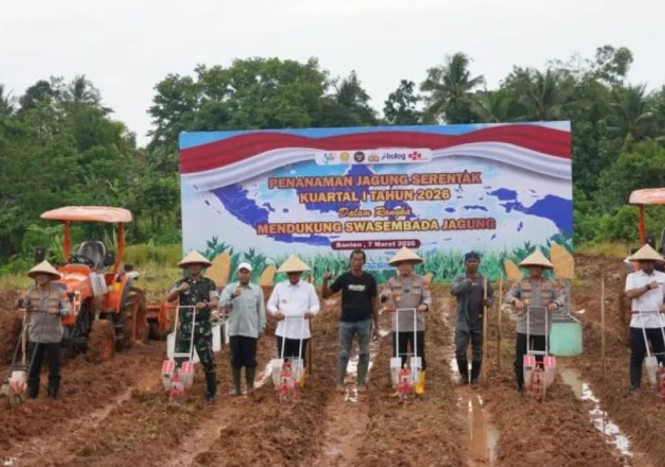 Danrem 064/Maulana Yusuf Hadiri Penanaman Jagung Serentak di Serang