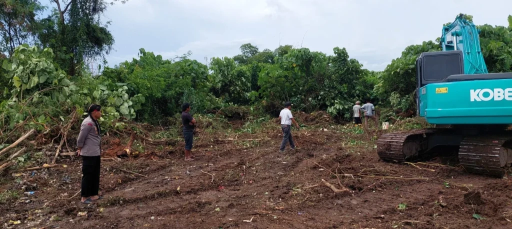 Kapolsek Serang Cek Pembukaan Lahan Baru untuk Program Ketahanan Pangan Jagung