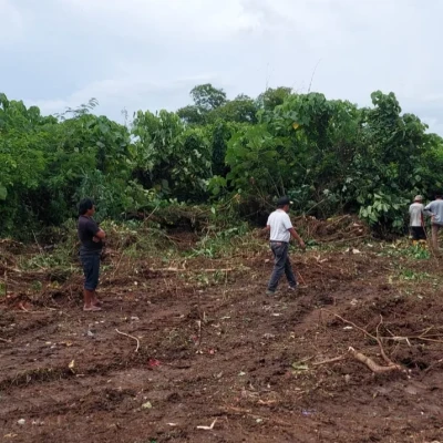 Kapolsek Serang Cek Pembukaan Lahan Baru untuk Program Ketahanan Pangan Jagung