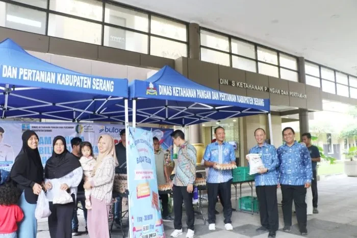 DKPP Serang Gelar Gerakan Pangan Murah di Puspemkab, Jaga Stabilisasi Harga Jelang Idul Fitri