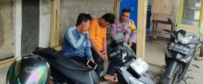 Polsek Ciwandan Patroli Dialogis di Pangkalan Ojek, Sampaikan Pesan Kamtibmas