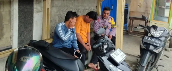 Polsek Ciwandan Patroli Dialogis di Pangkalan Ojek, Sampaikan Pesan Kamtibmas