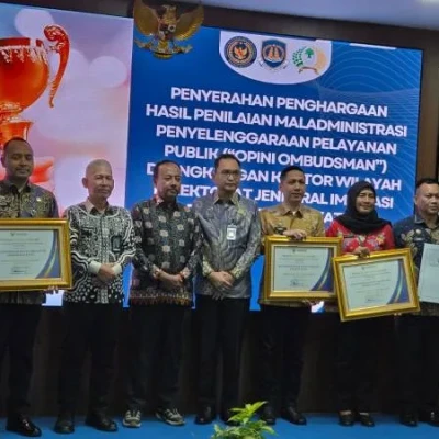Bapas Jakarta Timur/Utara Raih Penghargaan Ombudsman RI untuk Kualitas Pelayanan Publik