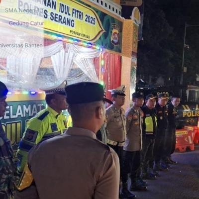 Jelang Idul Fitri 1446 H, Aparat Gabungan Siaga di Ciruas untuk Amankan Arus Mudik