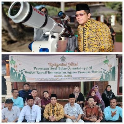 Kabag TU Kanwil Kemenag Banten, Iwan Falahudin, Ikuti Langsung Kegiatan Rukyatul Hilal Penentuan 1 Syawal 1446 H