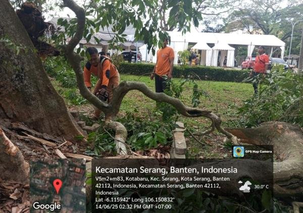 Hujan Angin Terjang Serang, BPBD Banten Bergerak Cepat