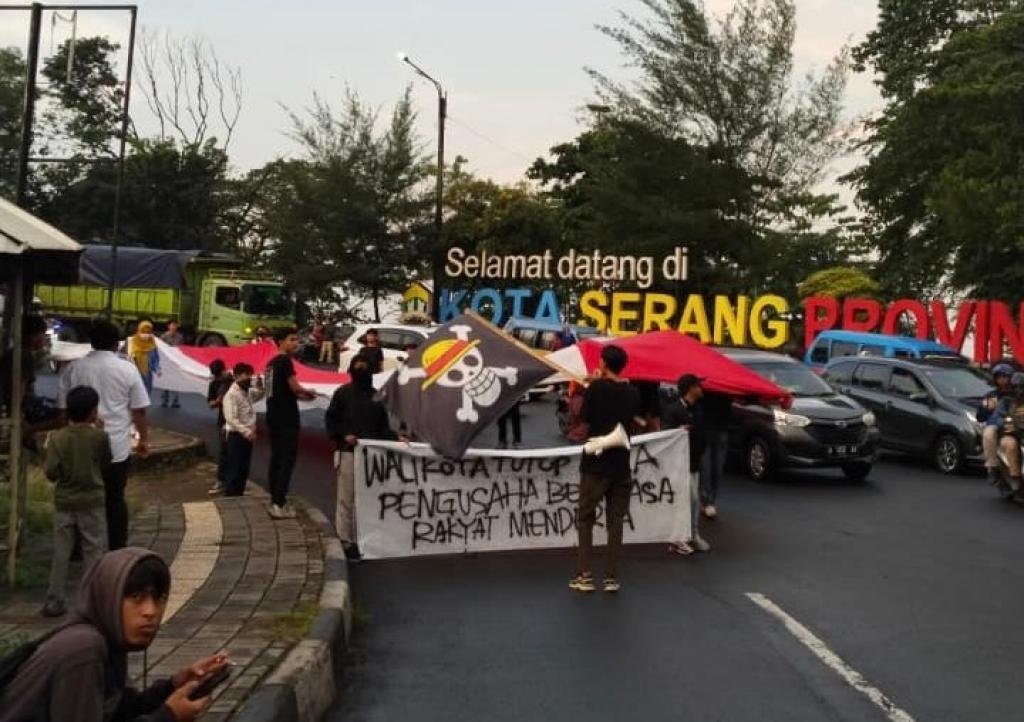 Mahasiswa Serang Gelar Aksi Tolak Mega Proyek Sawah Luhur