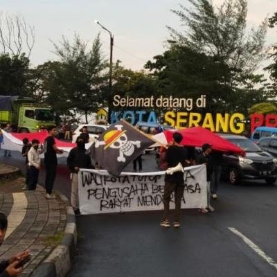 Mahasiswa Serang Gelar Aksi Tolak Mega Proyek Sawah Luhur