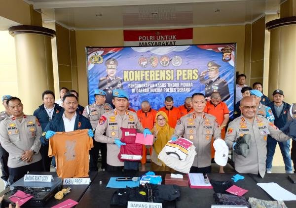 Polres Serang Tetapkan 5 Tersangka Kasus Pengeroyokan Wartawan dan Staf KLH di PT GRS