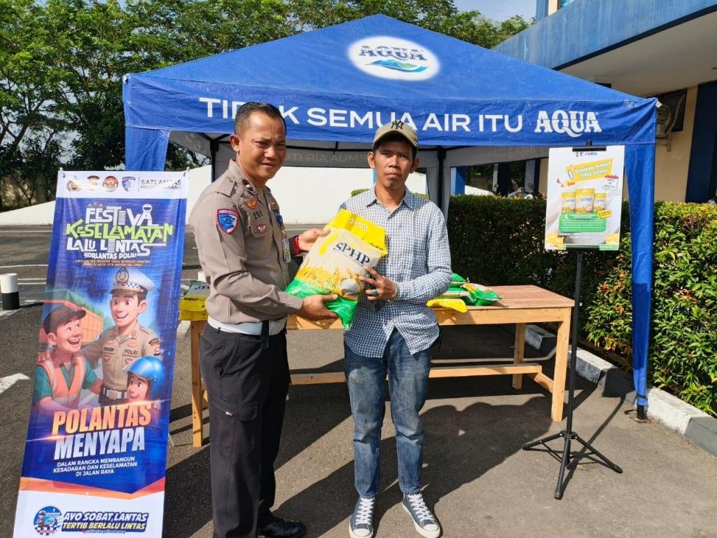 Polres Serang Salurkan 1 Ton Beras SPHP dalam Gerakan Pangan Murah