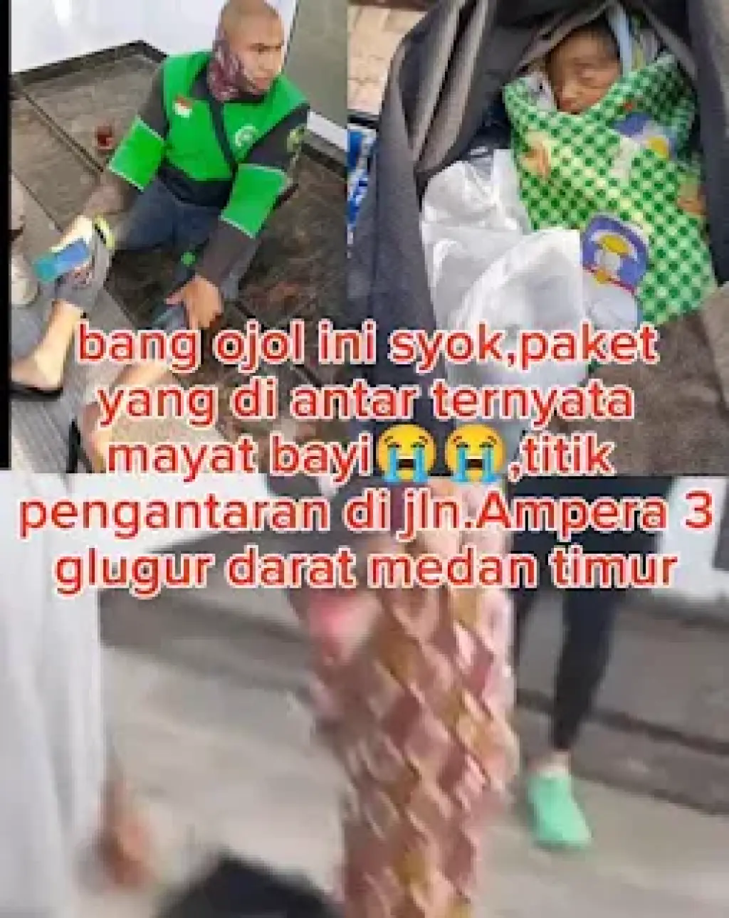 Geger Warga Jalan Ampera III, Glugur Darat, Medan Timur diguncang Kabar Mengejutkan Driver Ojol Antar Paket, Isinya Mayat Bayi
