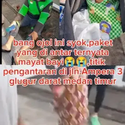 Geger Warga Jalan Ampera III, Glugur Darat, Medan Timur diguncang Kabar Mengejutkan Driver Ojol Antar Paket, Isinya Mayat Bayi