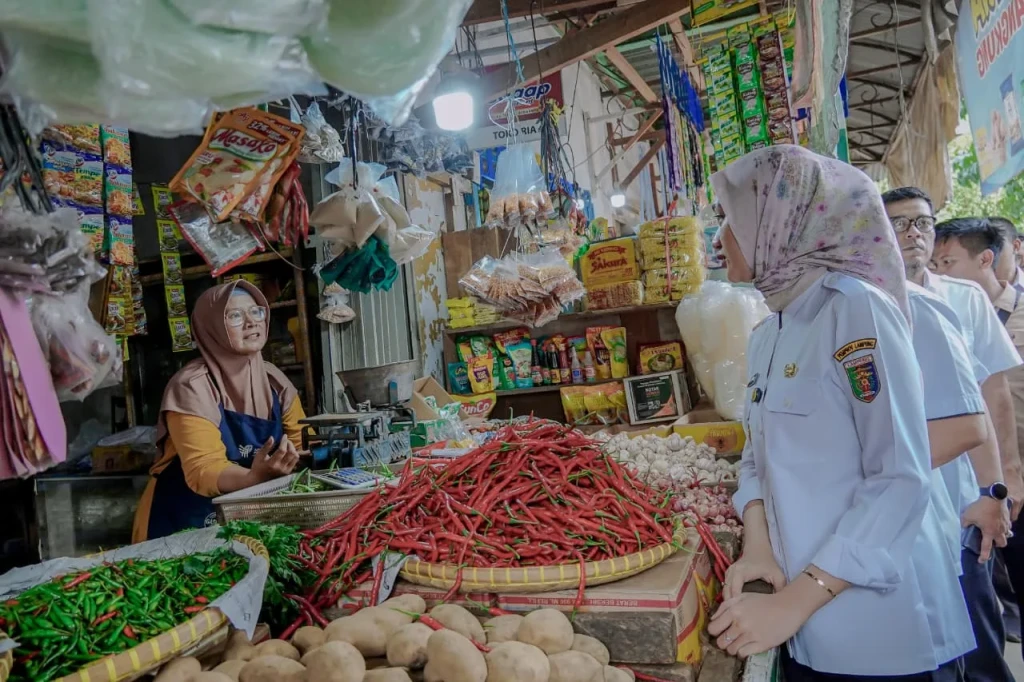 Stok Pangan di Pasar Kangkung Aman, Pemprov Lampung Jaga Inflasi Daerah
